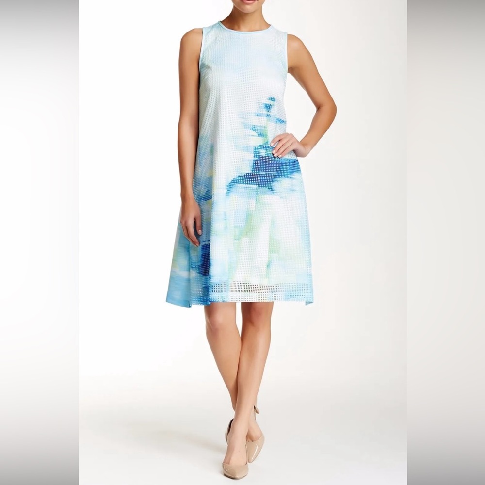 Julia Jordan Sleeveless Abstract Mesh Shift Dress ( Size 8 ) Excellent condition